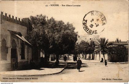 CPA AK TUNISIE SOUSSE-Rue Alsace-Lorraine (268630)