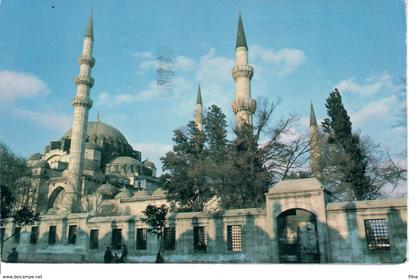 CARTOLINA TURCHIA ISTANBUL - SULEYMANIYE CAMII - VIAGGIATA DA ISTANBUL A TRIESTE - ITALIA