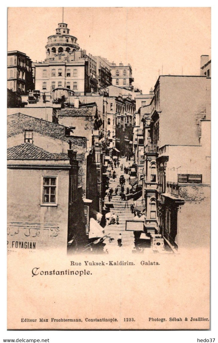 Turquie - Constantinople - Rue Yuksek Kaldirim Galata