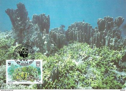 1992 - TUVALU - Blue Coral - Corail Bleu WWF