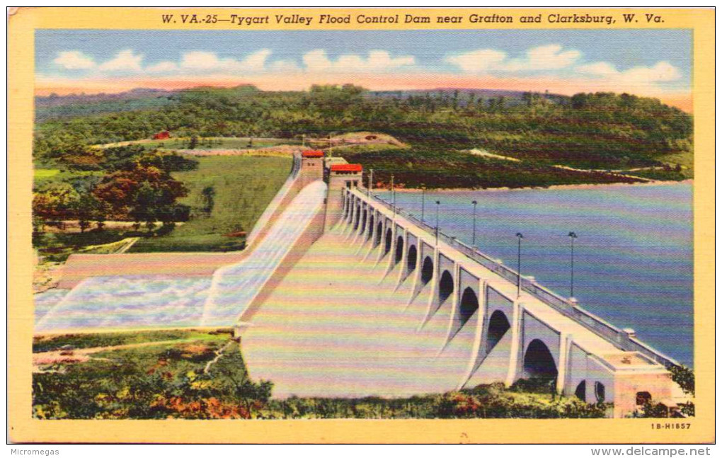 Tygart Valley Flood Control Dam Near Grafton & Clarksburg, West Virginia