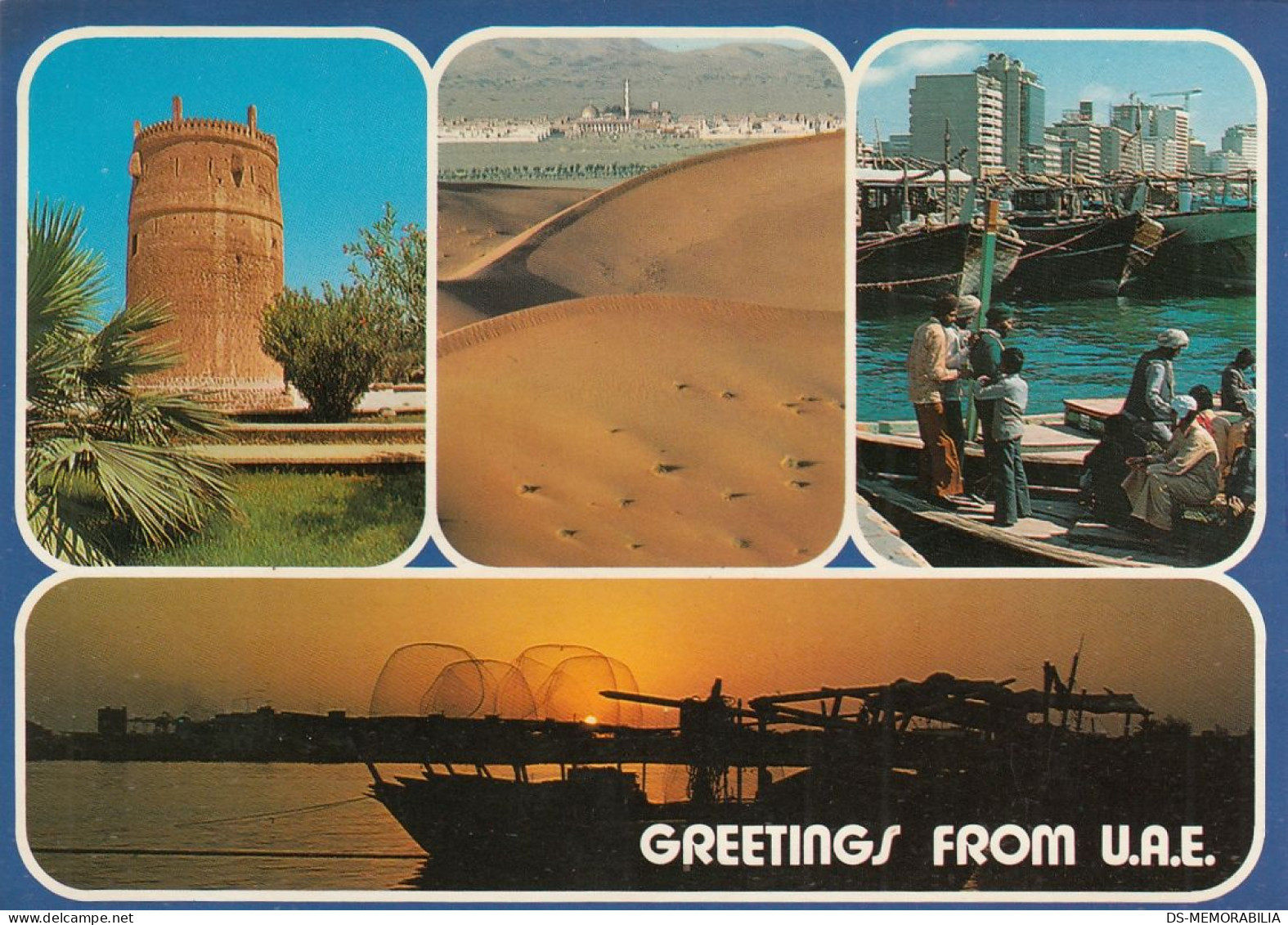 UAE Dubai Miltiview Old Postcard