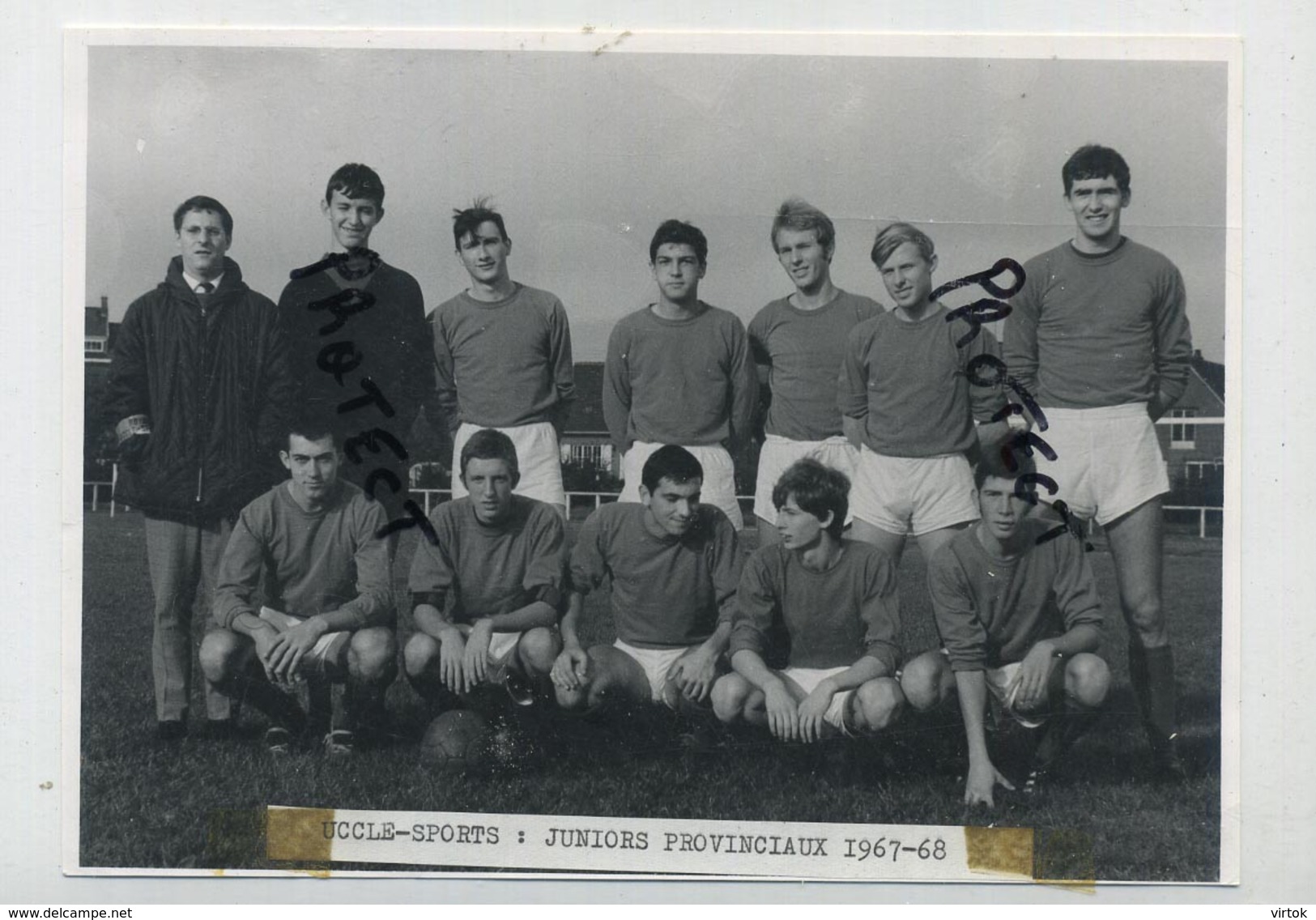 Ukkel - Uccle :  vieux photo  :  Juniors provinciaux  1967 - 68  (  format 18 x 13 cm )