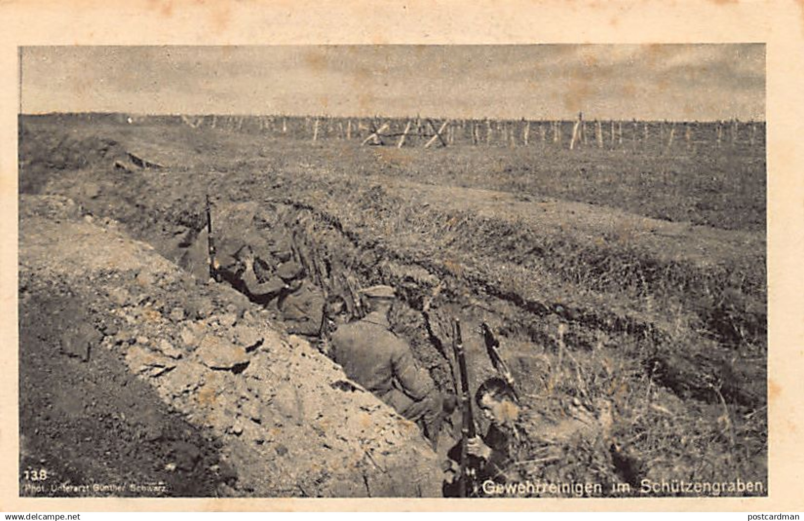 Ukraine - GALICIA World War One - Cleaning rifles in the trenches