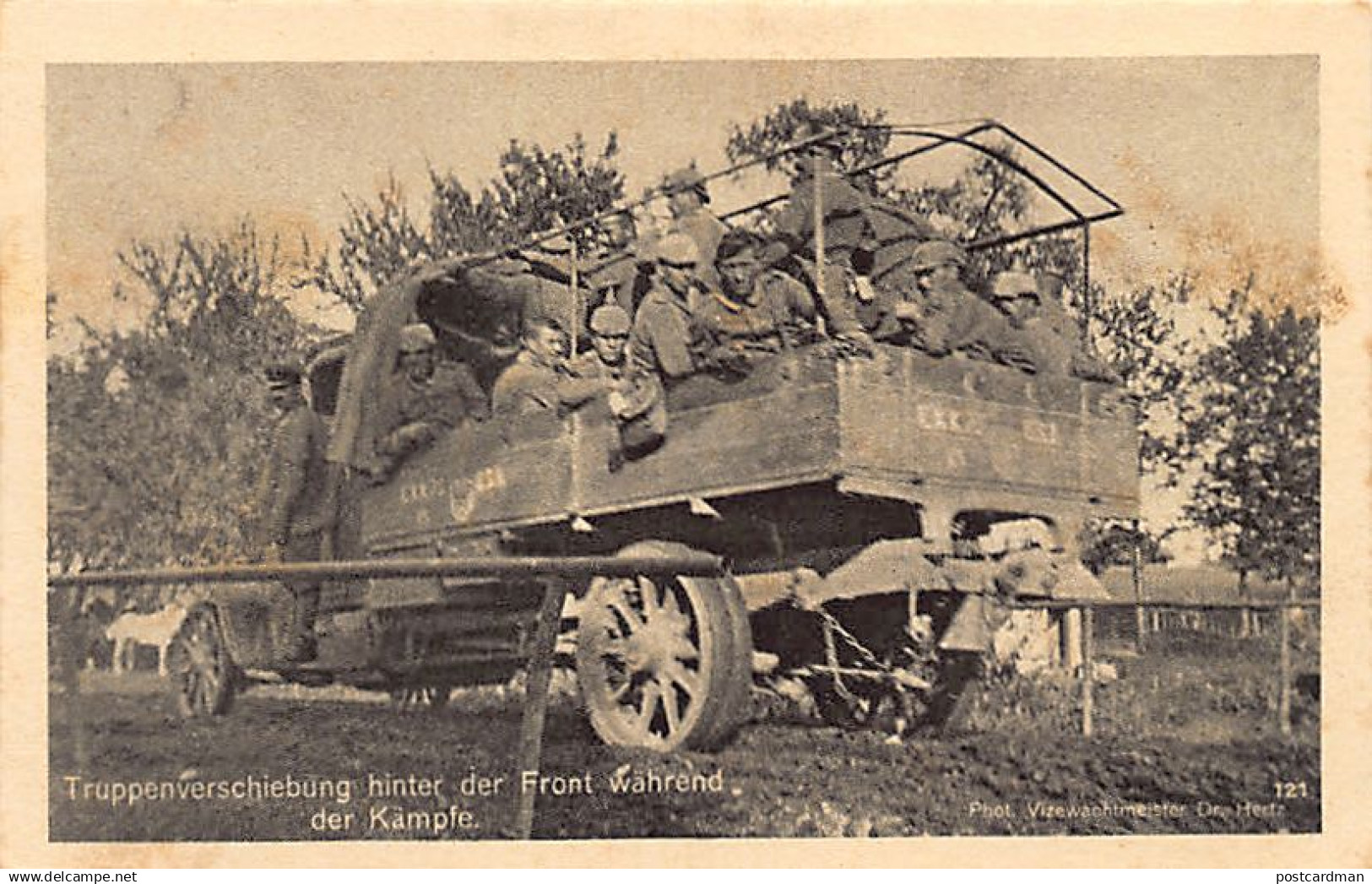 Ukraine - GALICIA World War One - Movement of troops behind the front during fighting