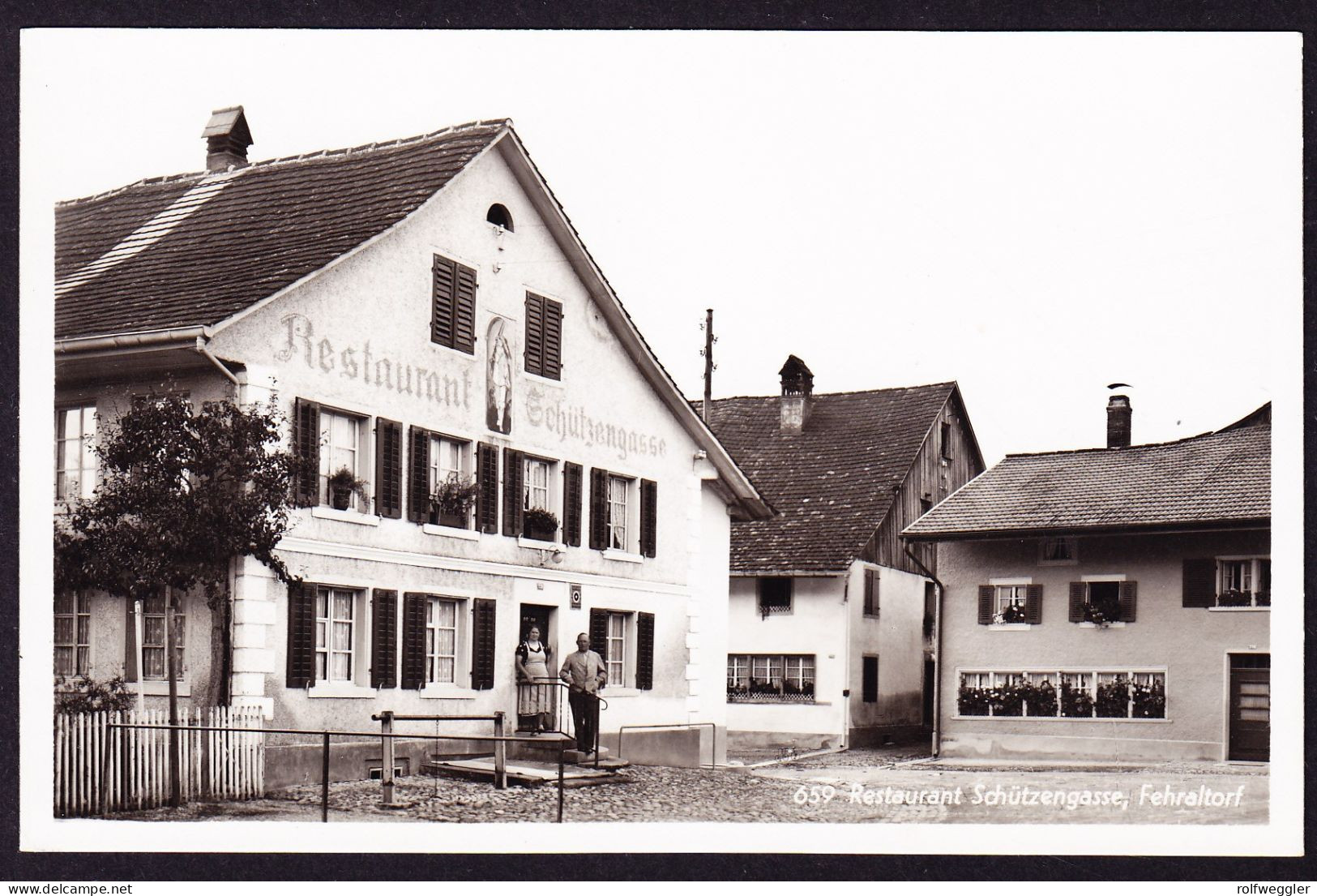 um 1920 ungelaufene AK: Restaurant Schützengasse in Fehraltorf