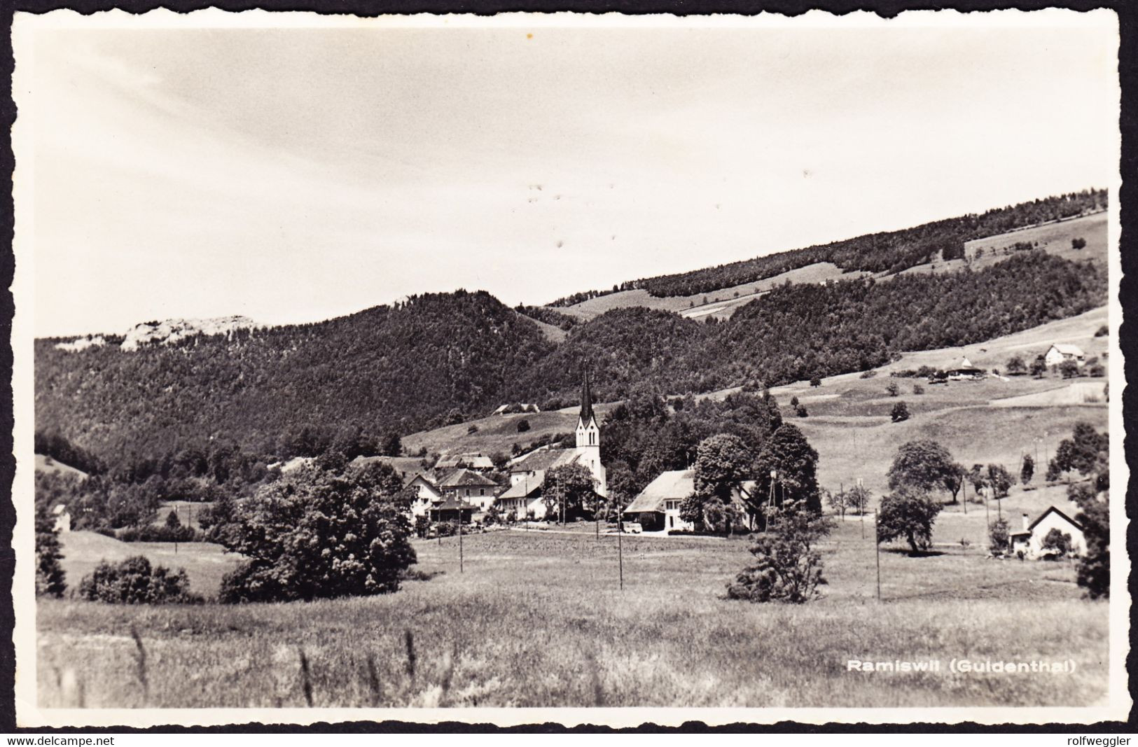 um 1930 mit Feldpost gelaufene AK: Ramiswil (Guldenthal).