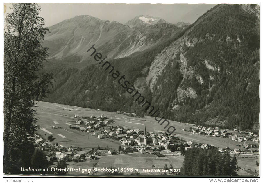 Umhausen - Blockkogel - Foto-AK Grossformat - Verlag Risch-Lau Bregenz gel. 1968