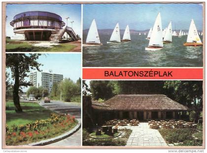 SIOFOK BALATONSZEPLAK 10.06.1986 rue quartier batiment public voilier / HUNGARY UNGARN HUNGRIA UNGHERIA HONGARIJE /2344A