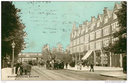 Royaume-Uni - Angleterre - Londres - London - London Suburbs - Station Parade , Balham - Attelage de chevaux - Diligence