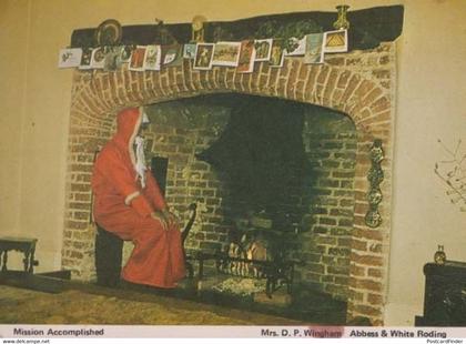 White Roding nr Braintree Essex Windmill Christmas Santa Claus Lookout Postcard