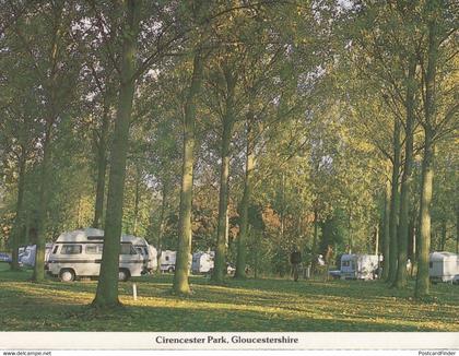 Cirencester Park Gloucestershire 1980s Caravan Club Postcard