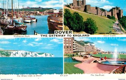 73021584 Dover Kent UK Wellington Dock Dover Castle White Cliffs of Dover Sea Fr