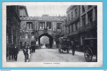 ENGLAND PPC Stonebow, Lincoln 1911 Dunholme to Newport, Lincoln