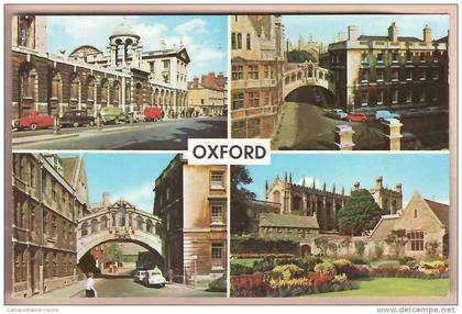 OXFORDSHIRE OXFORD QUEEN S COLLEGE HERTFORD & NEW COLLEGES MULTIVIEWS Circa 1970 printed great britain POST CARD /3021Ab