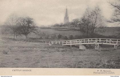 Cuttle River Bridge Warwickshire Antique Postcard