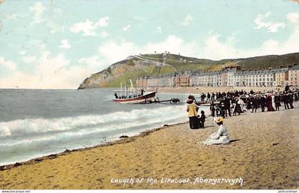 WALES Cardiganshire - ABERYSTWYTH Launch of the Lifeboat