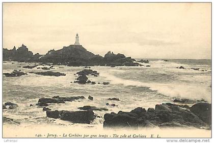 pays divers - royaume uni -ref C391 - jersey -la corbiere - plan phare - carte bon etat  - postcard in good condition -