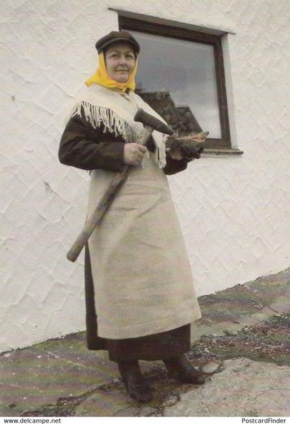 Carmarthenshire Copper Mining Lady Miner Fashion Dress Welsh Costume Postcard