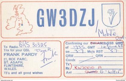 Wales Flintshire Amateur Radio Club QSL Vintage Welsh Postcard