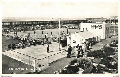 13238841 Rhyl Denbighshire Skating Rink Valentine's Postcard Silveresque Rhyl De