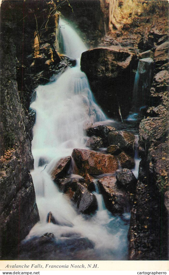 United States NH White Mountains Avalanche falls