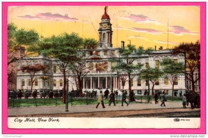 New York - City Hall - Animée - 1909 - Colorisée - De Brooklyn à Zwolle - Station C