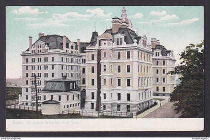 Postcard, United States, New York City NY, St. Luke's Hospital