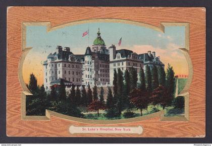 Postcard, United States, New York City NY, St. Luke's Hospital