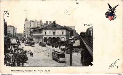 PC US, NY, NEW YORK, HERALD SQUARE, Vintage Postcard (b54618)