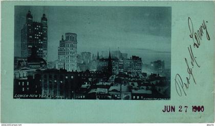 PC US, NY, NEW YORK, LOWER NEW YORK 1900, Vintage Postcard (b54619)