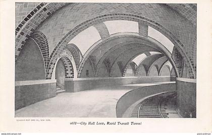 Usa - NEW YORK CITY - City Hall Loop, Rapid Transit Tunnel - Subway - Publ. Souvenir Postcard Co. 6078