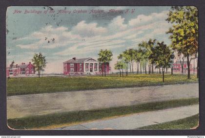 Postcard, United States, Albany NY, New Buildings of the Albany Orphan Asylum