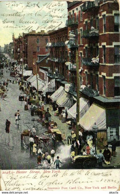 PC US, NY, NEW YORK, HESTER STREET, Vintage Postcard (b29618)