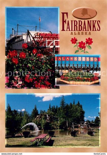 73716865 Fairbanks Alaska Alaskaland Riverboat Nenana Flowers