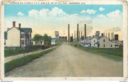 CPA  Amérique > Etats-Unis > AL - Alabama BESSEMER Furnace 3 & 4 TCI and RR CO 12th Av. Tennessee Coal Iron and Railroad