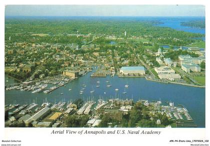 APKP4-0270-ETATS-UNIS - ANNAPOLIS - Aerial view Annapolis and U.S. Naval Academy