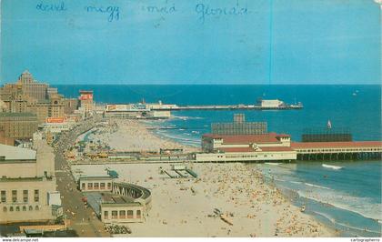 Atlantic City panoramic view boardwalk beach and ocean 1957