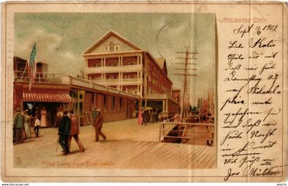 PC CPA US, NJ, ATLANTIC CITY. HOTEL LURAY, VINTAGE LITHO POSTCARD (b6472)