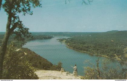 AUSTIN TX - LAKE AUSTIN SEEN FROM MT BONNELL POSTCARD