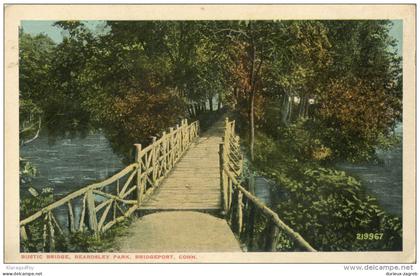 Bridgeport - Rustic Bridge - Beardsley Park postcard not travelled bb151015