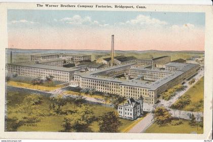 CARTOLINA VIAGGIATA 1922 , THE WARNER BROTHERS COMPANY FACTORIES , BRIDGEPORT, CONN. (VP222