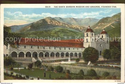 71568770 Santa Barbara California The Santa Barbara Mission and Grounds, Fournde