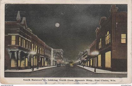 Luna Moonlight AK Eau Clair South Barstow St Street North from Masonic Bldg Building Wisconsin WI United States USA