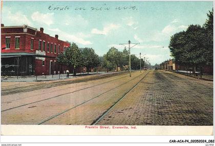 CAR-ACAP4-0294-ETATS-UNIS - franklin street - EVANSVILLE - IND