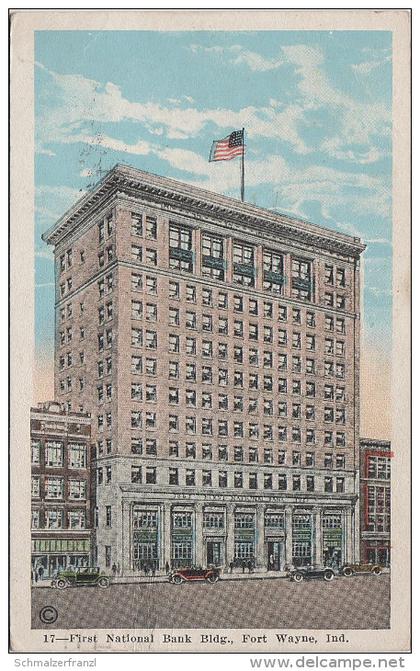 AK Indiana Fort Wayne First National Bank Building Flag Stars & Stripes Flagge