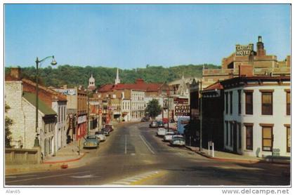 Frankfort KY Kentucky, Main Street Scene, Autos, c1950s Vintage Postcard