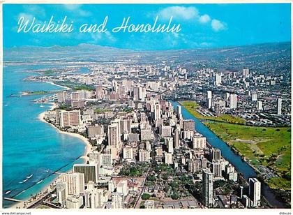 Etats Unis - Hawaï - Honolulu - Waikiki Beach - Aerial view - Vue aérienne - Etat de Hawaï - Hawaï State - CPM - Voir Ti