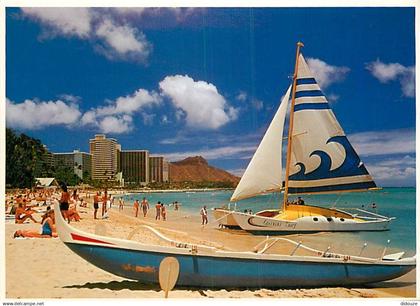 Etats Unis - Hawaï - Honolulu - Waikiki Beach - Plage - Etat de Hawaï - Hawaï State - CPM - Voir Scans Recto-Verso