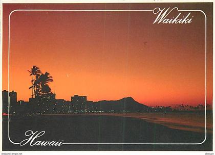 Etats Unis - Hawaï - Honolulu - Waikiki Beach - sunrise - Coucher de Soleil - Etat de Hawaï - Hawaï State - CPM - Voir T